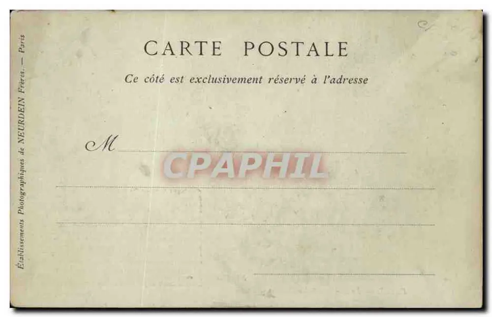 Paris — O Boulevard dos Italianos — Éd. Neurdein - Verso