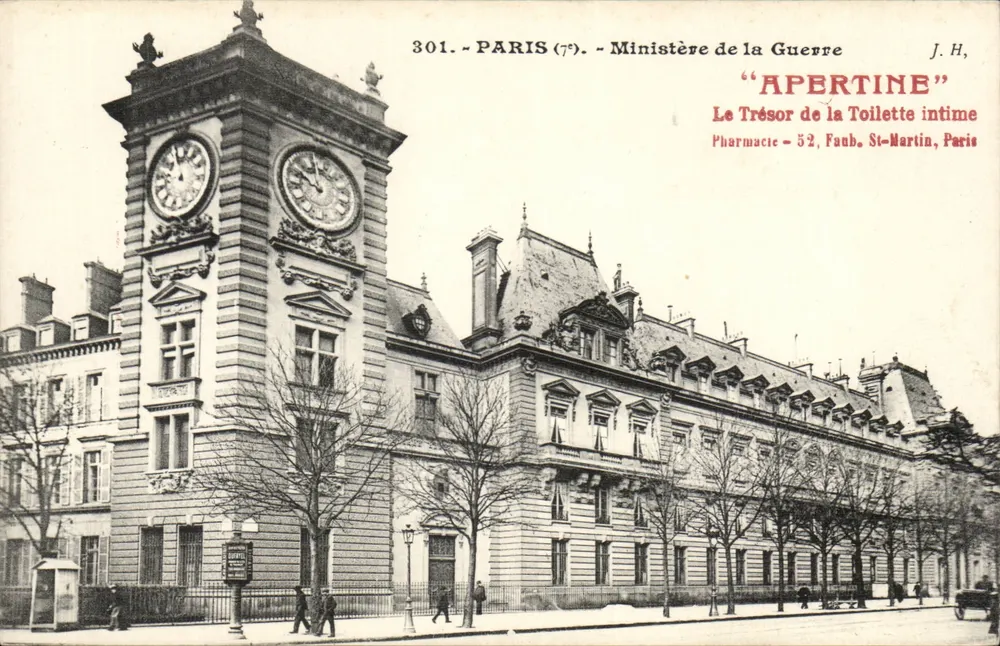 Ministerium für Krieg — Paris (7. Bezirk) — J.H. — Nr. 301 - Vorderseite