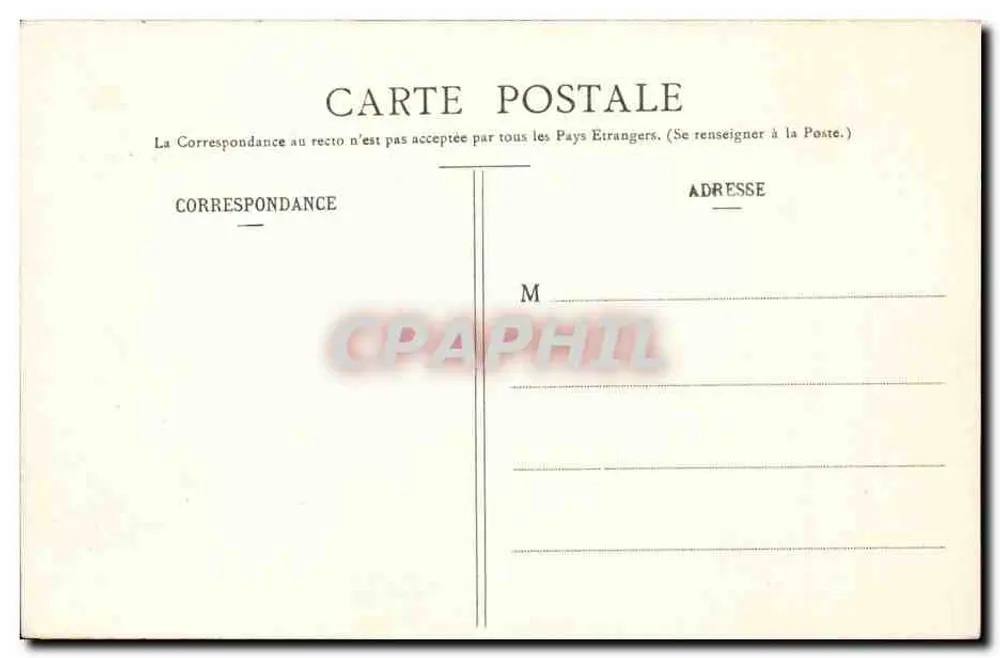 Ministerium für Krieg — Paris (7. Bezirk) — J.H. — Nr. 301 - Rückseite