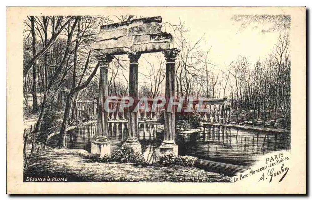 O Parque Monceau — As Ruínas — A. Goulon - Frente