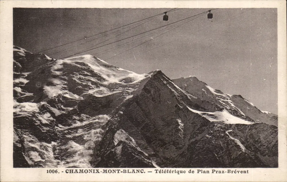 Chamonix-Mont-Blanc — Teleférico de Plan Praz-Brévent — L. Morand, Haute-Savoie - Frente