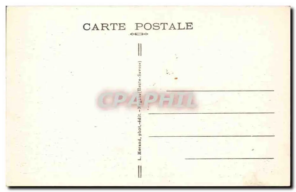 Chamonix-Mont-Blanc — Teleférico de Plan Praz-Brévent — L. Morand, Haute-Savoie - Verso