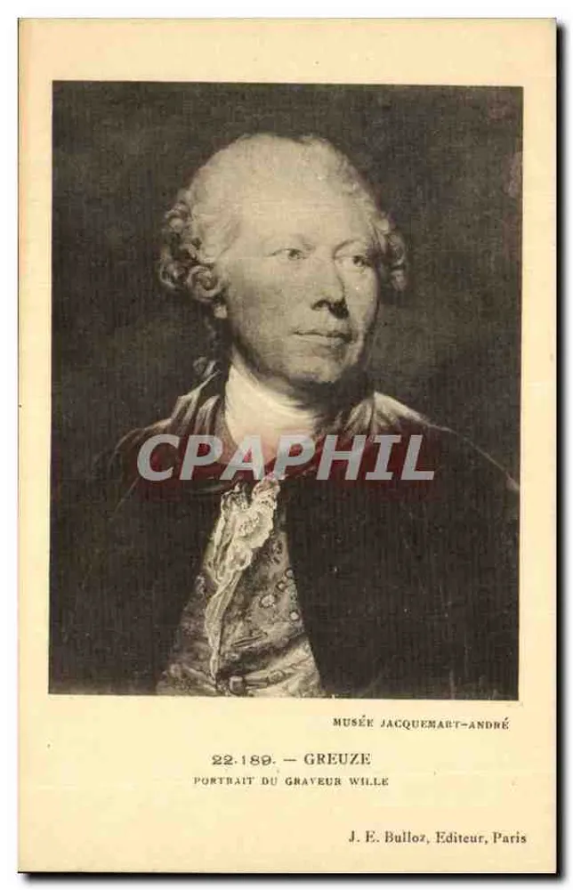 Retrato do gravador Wille — Museu Jacquemart-André — J. E. Bulloz, Editor, Paris - Frente