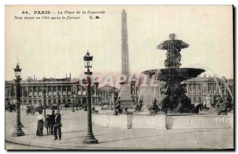 Paryż — Plac Konkordii — C. M. nr 66 - Awers