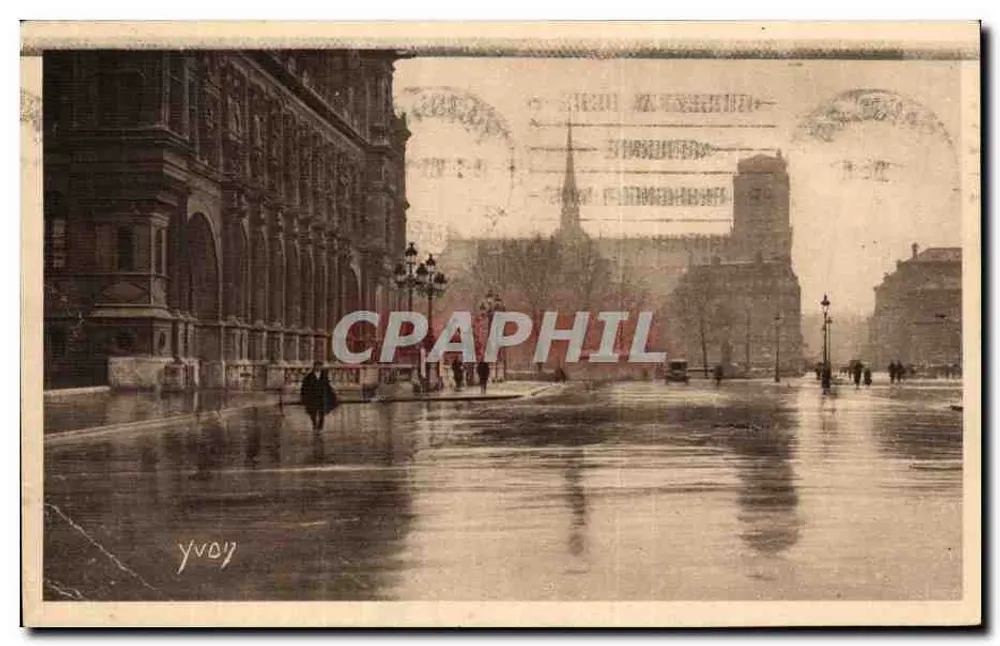 Place de l'Hôtel-de-Ville in Paris — nasser Blick — Edition d'Art Yvony - Vorderseite