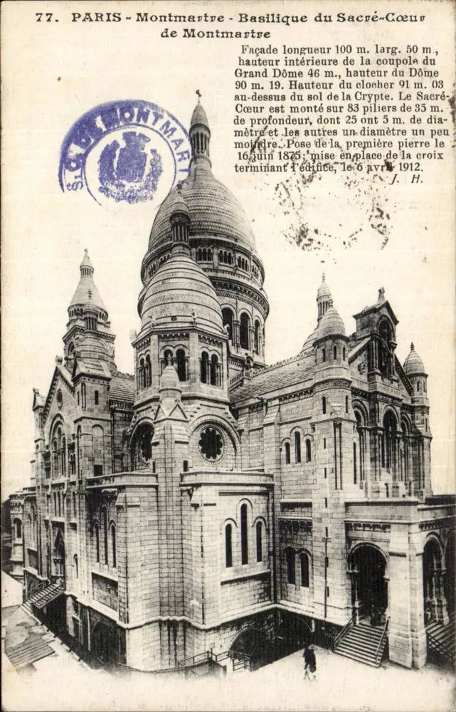 PARIS - Montmartre - Basilika des Heiligen Herzens — unbekannter Verlag, n° 77 - Vorderseite