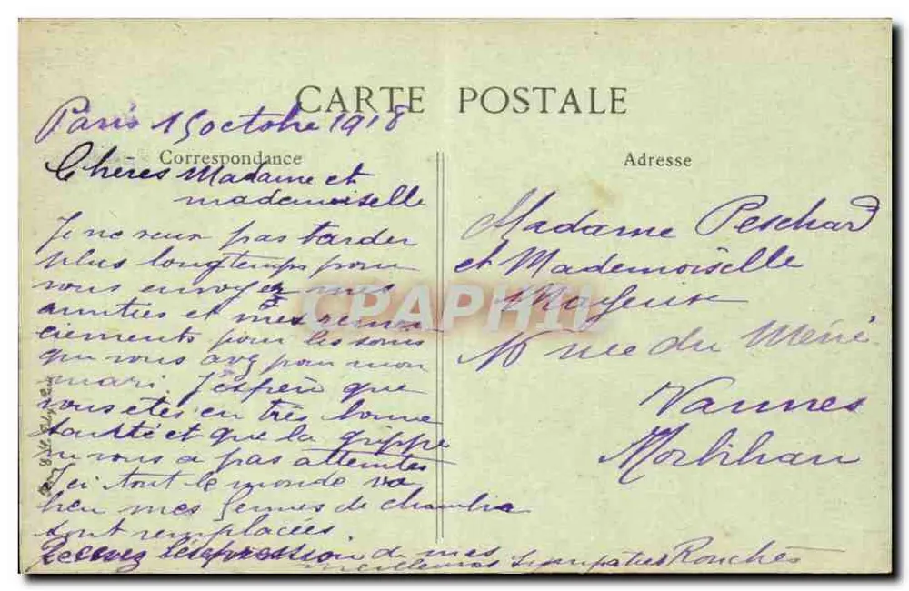 Paris — Kirche der Madeleine und die Grands Boulevards — Anonymer Verleger, n° 4038 - Rückseite