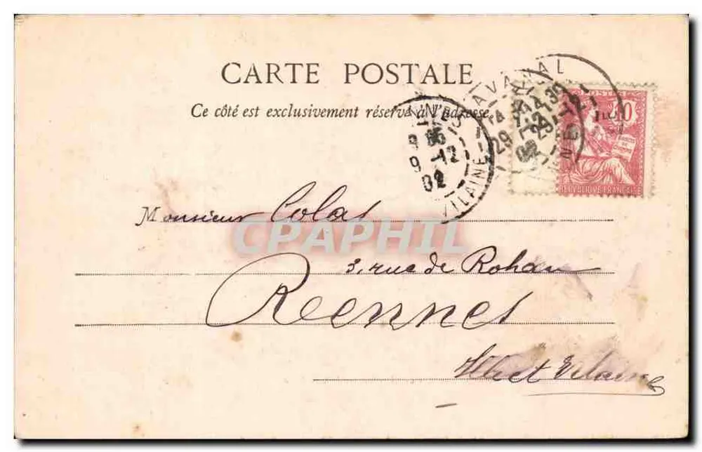 PARIS - O Carrousel - Estátua de Gambetta — A. Tartile, Paris - Verso