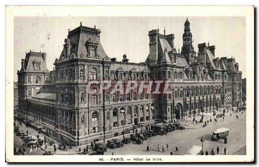 Paris — Hotel de Ville — editor A. Lecante, n° 46 - Frente