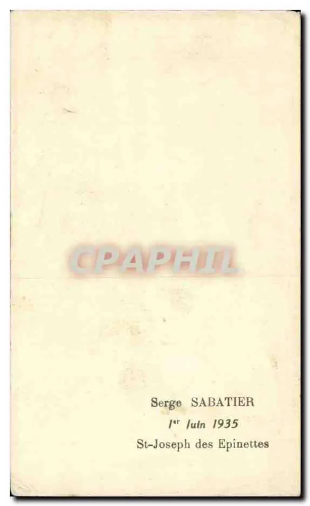 Kind vor einem Altar — Gebet an Jesus — M.G. Paris, n°22646 - Rückseite