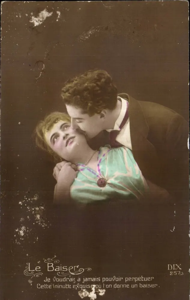 Le Baiser — scène de couple enlacé — éditeur DIX n°2573 - Vorderseite
