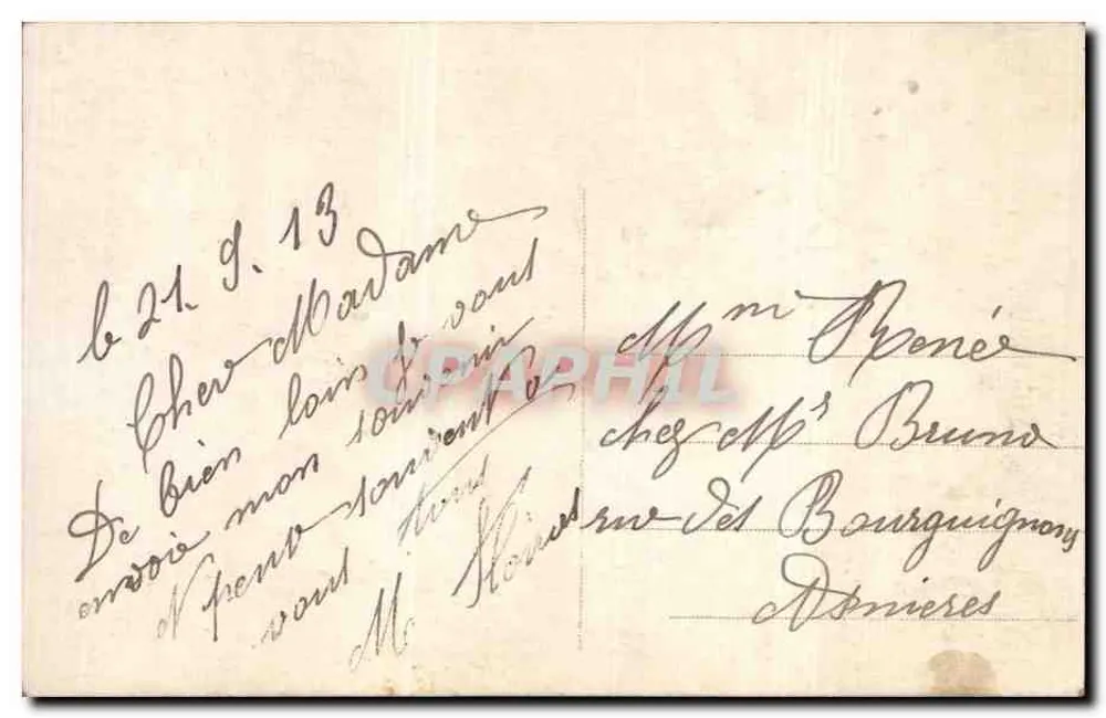 Zwei Kinder vor einer Kirche — Verlag A.N. Paris, Nr. 1320 - Rückseite