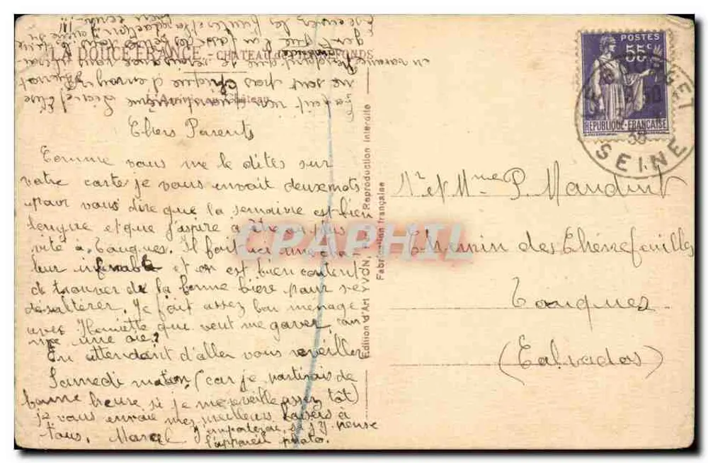 चात्रेस के किला - बूक्स — फ्रांसीसी संस्करण, संख्या 1107 - पीछे