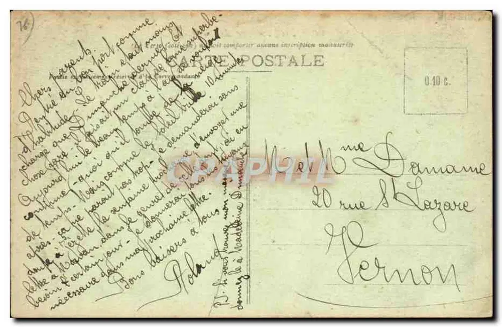 Rouen — La Préfecture — C. V. 262 - Verso