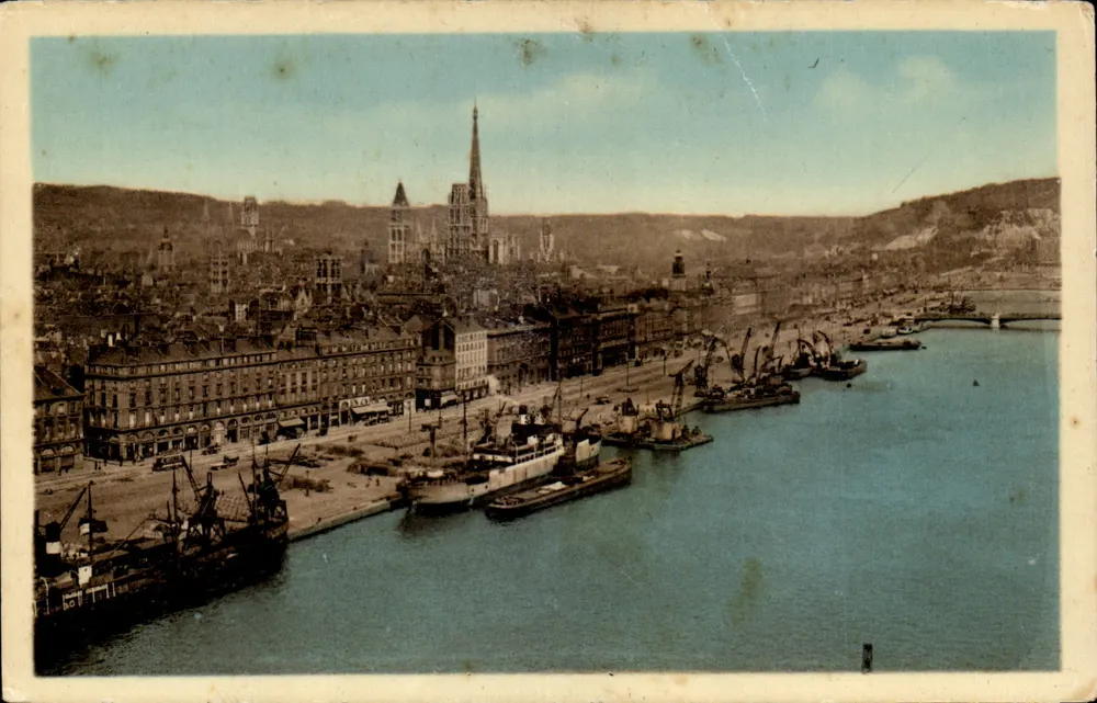 Rouen — Vue générale prise du Transbordeur — éditeur M. Métayer, rue St-Nicolas, Rouen - Vorderseite