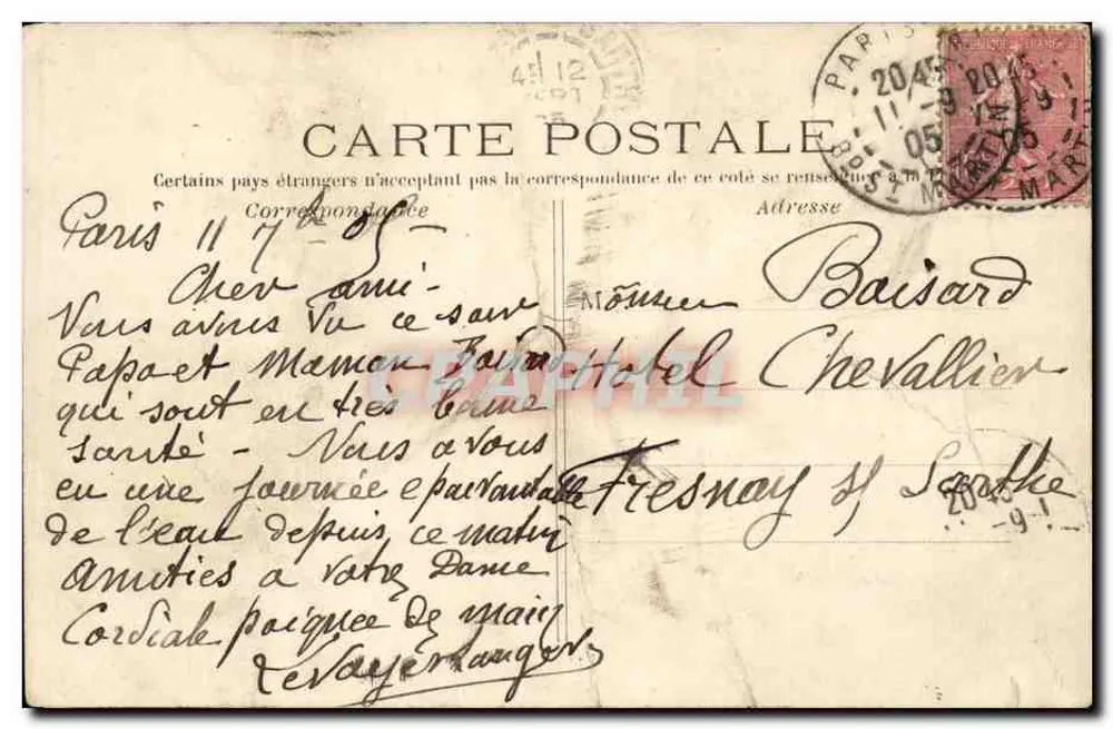 Paris – Église de la Madeleine — façade néoclassique avec colonnades, éditeur C.M., n° 81 - Verso