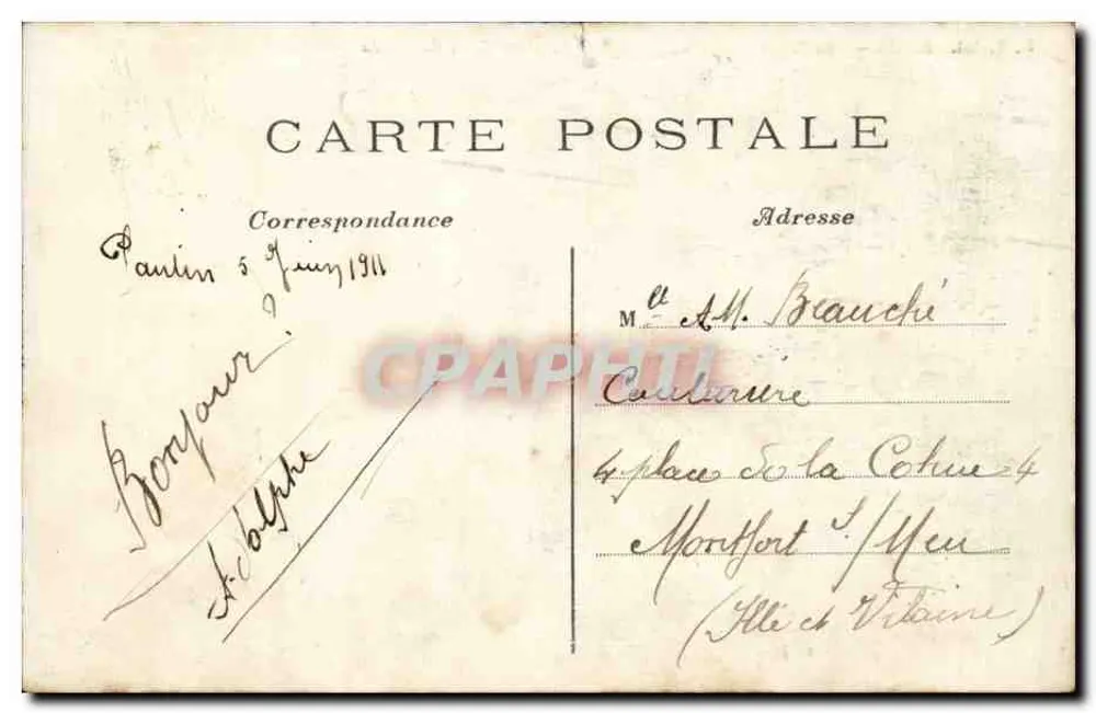 Paris — Panoramablick auf die Brücke und den Place de la Concorde — E. V. 711 - Rückseite