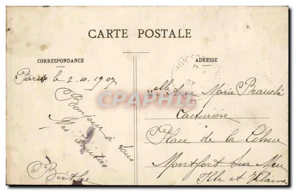 Paris — Der Blumenmarkt und die Uhrenturm — Verlag: 229 - Rückseite