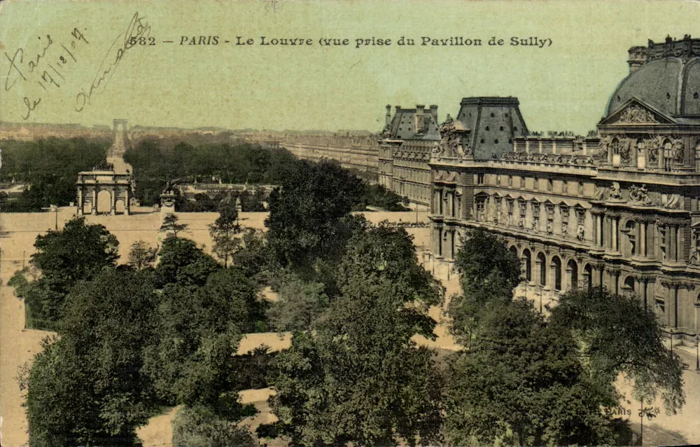 Paris - Der Louvre (Ansicht vom Pavillon de Sully) — Nr. 582 — Verlag Paris - Vorderseite