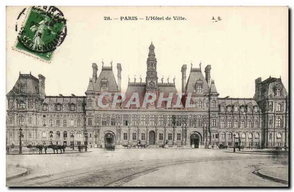 Paris — O Hotel de Ville — A.B. n°28 - Frente