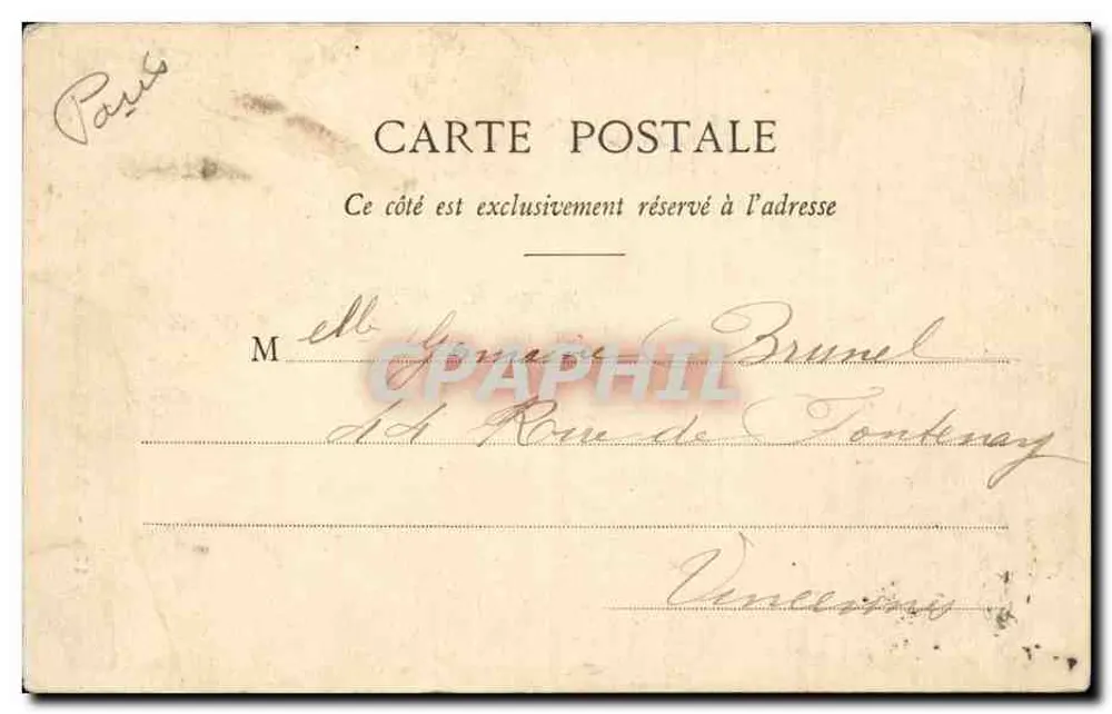 PARIS - La Torre de Jean Sans Peur — Escuela Comunal de G... — Editor no visible, n° de serie 3 - Reverso