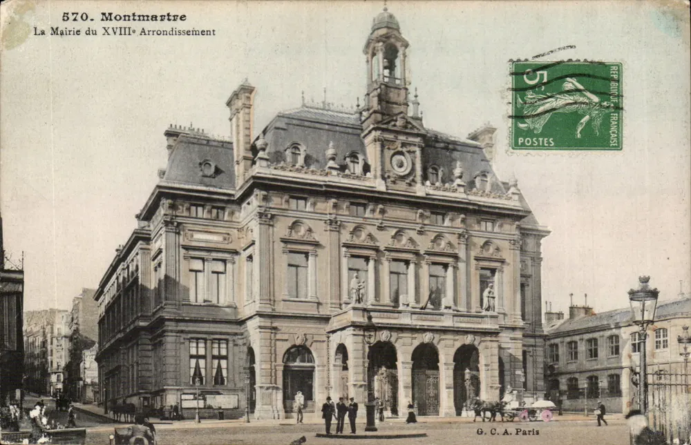 Montmartre — A Prefeitura do 18º Arrondissement — G. C. A. Paris n°570 - Frente