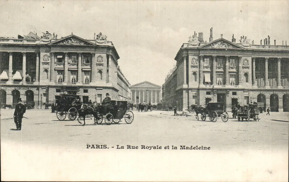 Paris — A Rue Royale e a Madeleine — Editor não identificado - Frente
