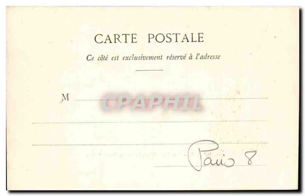 Paris — A Rue Royale e a Madeleine — Editor não identificado - Verso