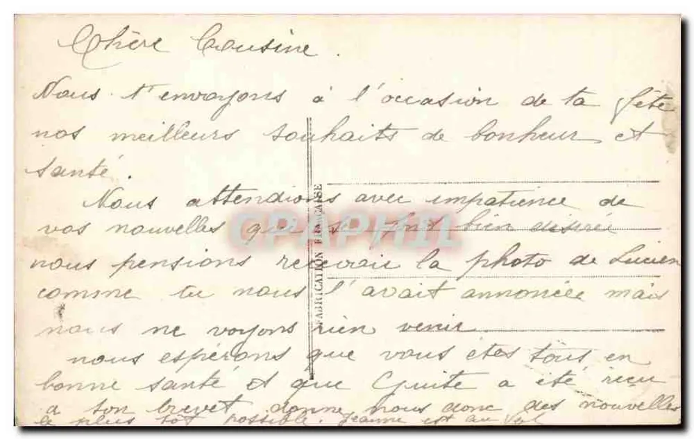 Rosen und Landschaft — Frohe Geburtstagskarte — Verlag CEC, Paris, n° 904 - Rückseite
