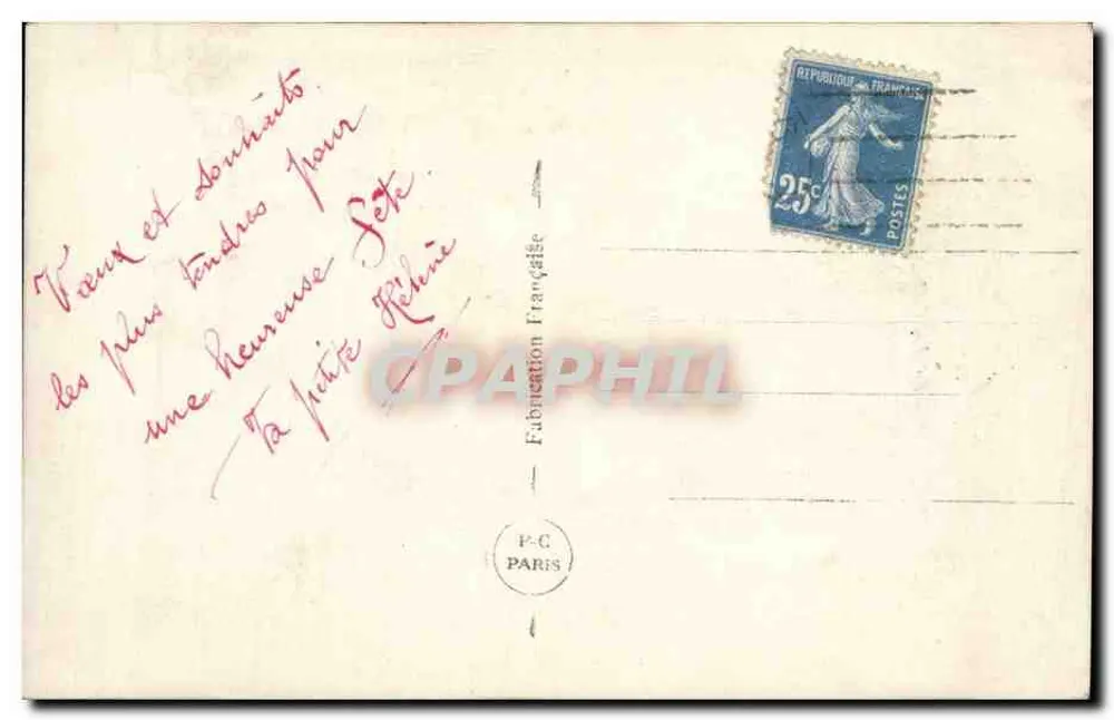 Blumenstrauß — Frohe Geburtstagskarte — PC PARIS 486 - Rückseite