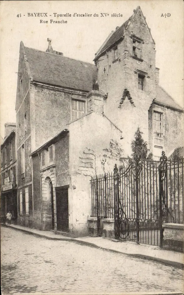 Bayeux - Treppenturm des 15. Jahrhunderts - Rue Franche - Vorderseite