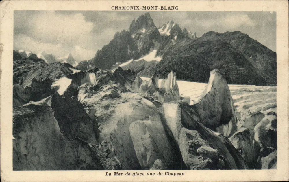 Chamonix-Mont-Blanc — Die Meer von Eis von der Chapeau gesehen — G. Tarras, Foto. Verlag. - Vorderseite