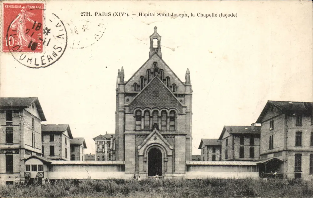 Krankenhaus Saint Joseph, die Kapelle (Fassade) — Paris (XIVe) — F. Fleury, photo-druck-verlag, Paris - Vorderseite
