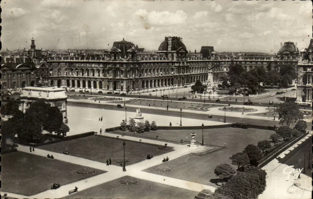Paris e suas maravilhas — Perspectiva sobre o Louvre e o Carrousel — Édit d'Art, Paris - Frente