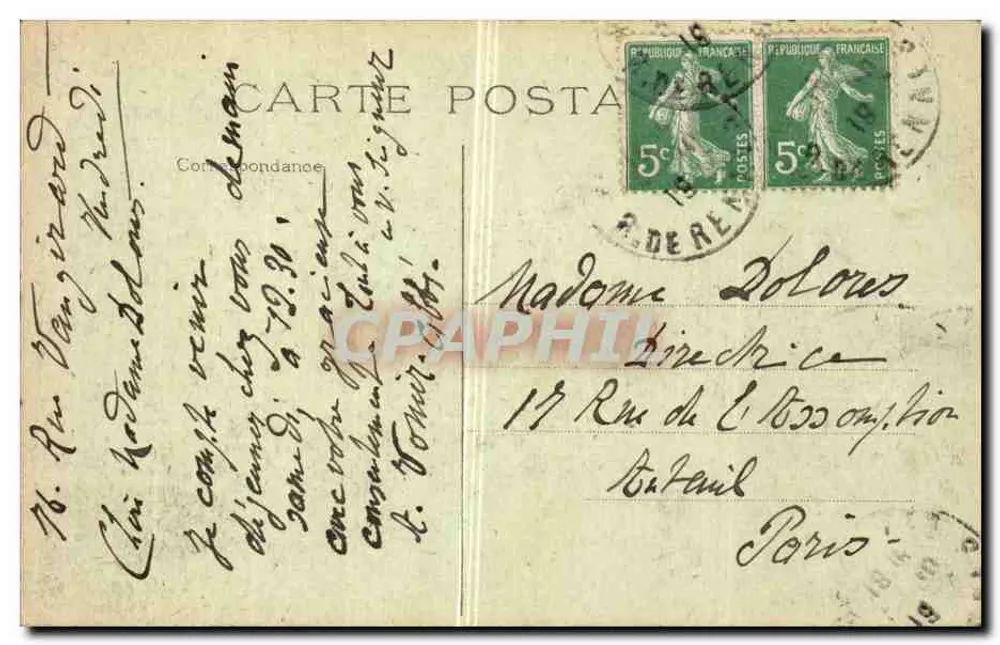Dôme dos Invalidos — Paris — J. H. editor, n° 97 - Verso