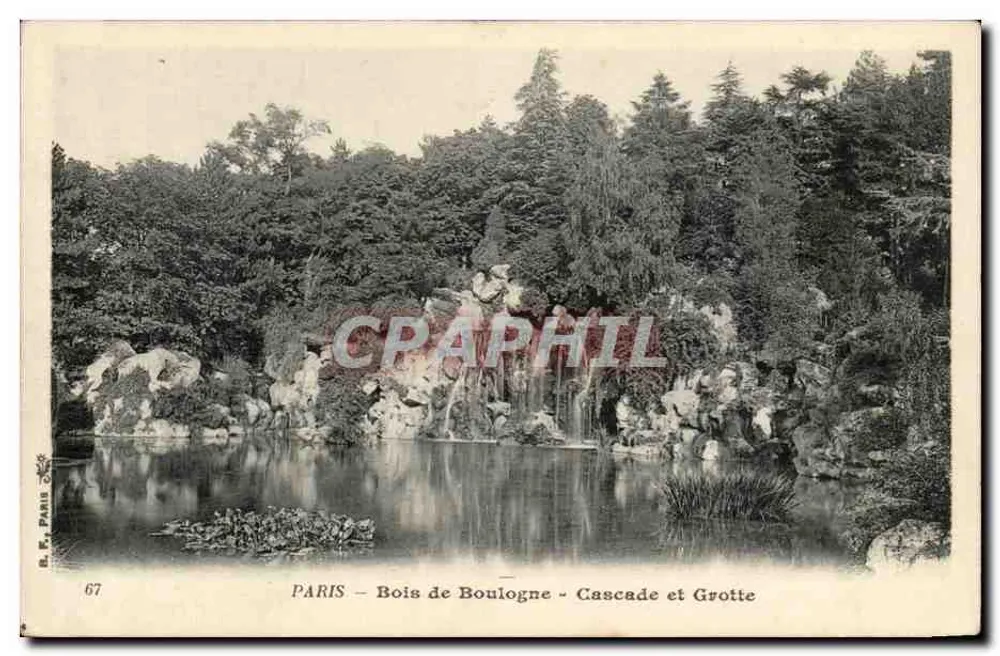 PARIS – Bois de Boulogne – Cascade et Grotte — R. E. PARIS n°67 - Vorderseite