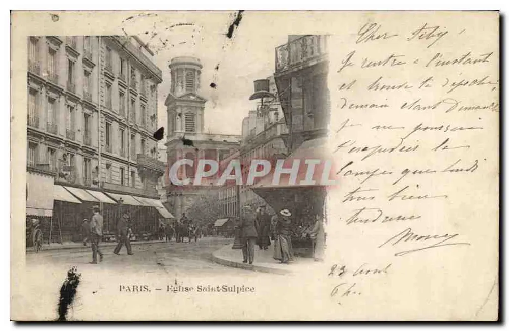 Paris — Igreja de Saint-Sulpice — editor não identificado, número de série não visível - Frente