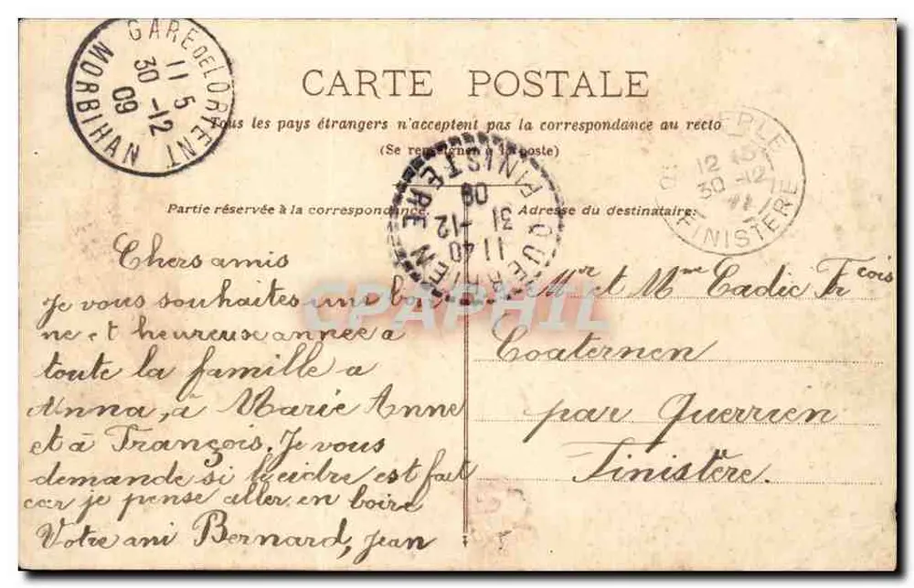 Pombas e flores — E. Guillot — editor não visível - Verso