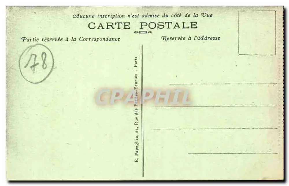 Versailles - O Palácio do Petit Trianon — A. P. n°75 - Verso