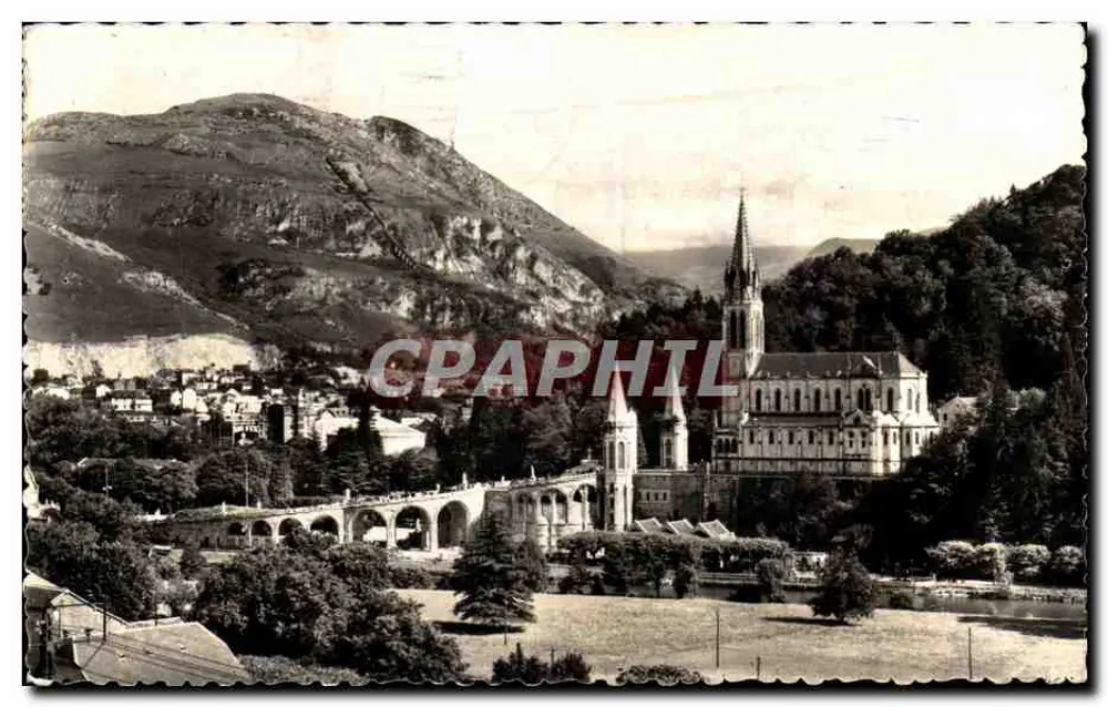 Lourdes — A Basílica e o Pic du Jer — Edição P. Doucet, 1er Loures - Frente