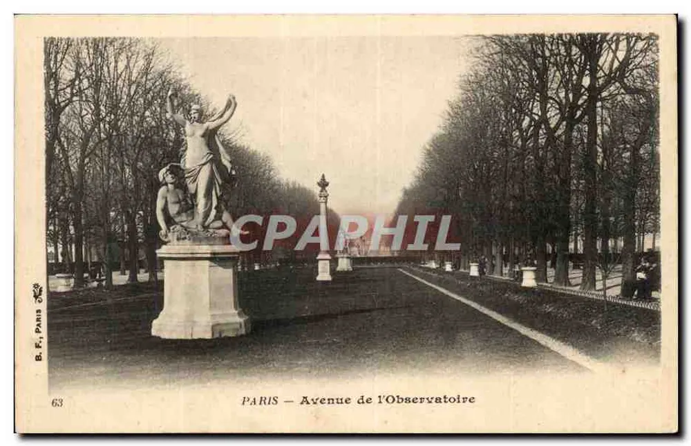Paris — Avenida de l'Observatoire — B.F. Paris, n°63 - Frente