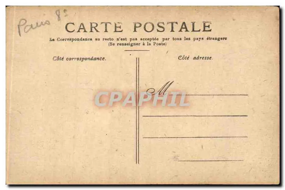 Paris — O Grande Palácio. - Verso