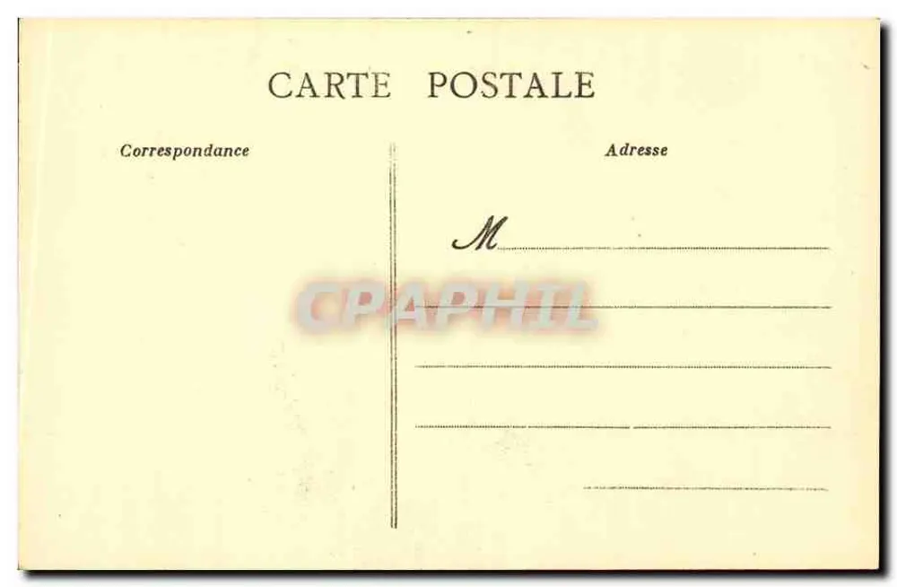 Paris - A Igreja de São Agostinho — vista da fachada com vitral e estátua — editor desconhecido, n° 13 - Verso