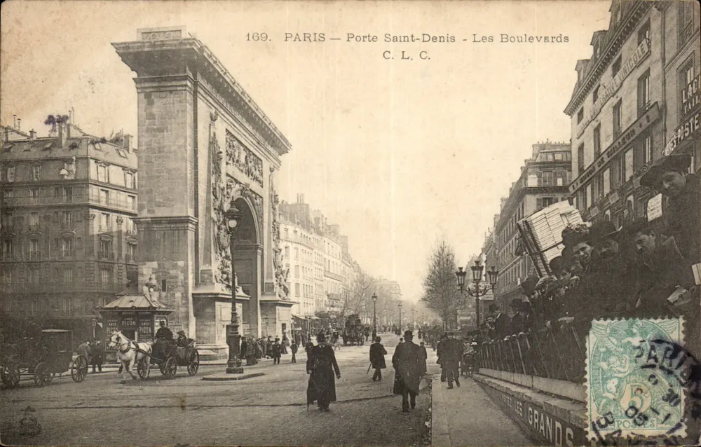 Paris — Porta Saint-Denis — Os Boulevards — C.L.C. — n°169 - Frente