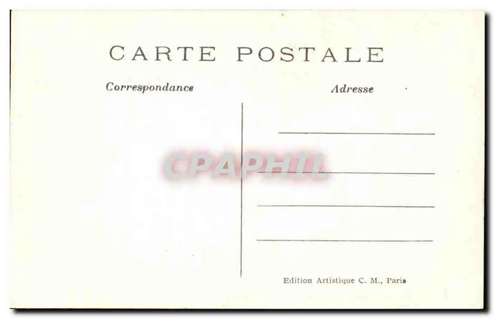 Paris — Notre-Dame — Strebwerke und Wasserspeier (Nordseite) — Künstleredition C. M. - Rückseite