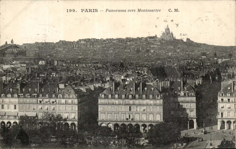 Parijs — Panorama richting Montmartre — C.M. n°199 - Voorkant