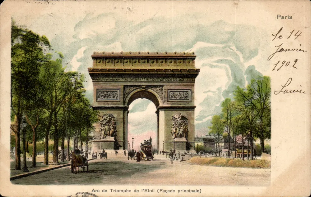 Arco do Triunfo da Estrela (Fachada principal) — Paris — edição não identificada - Frente