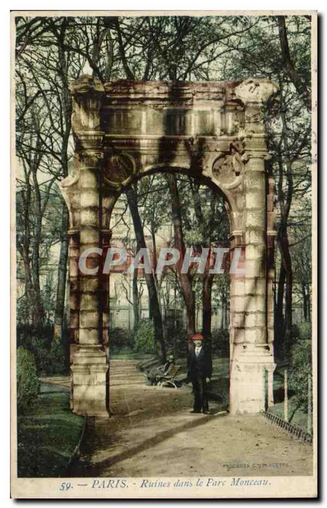 Paryż — Ruiny w ogrodzie Monceau — Jacques Cymmette, n°59 - Awers