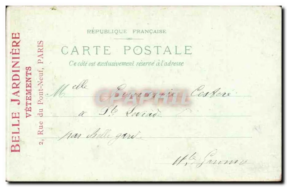 Paris — Die Acacia-Allee im Bois de Boulogne — Belle Jardinière, Paris - Rückseite