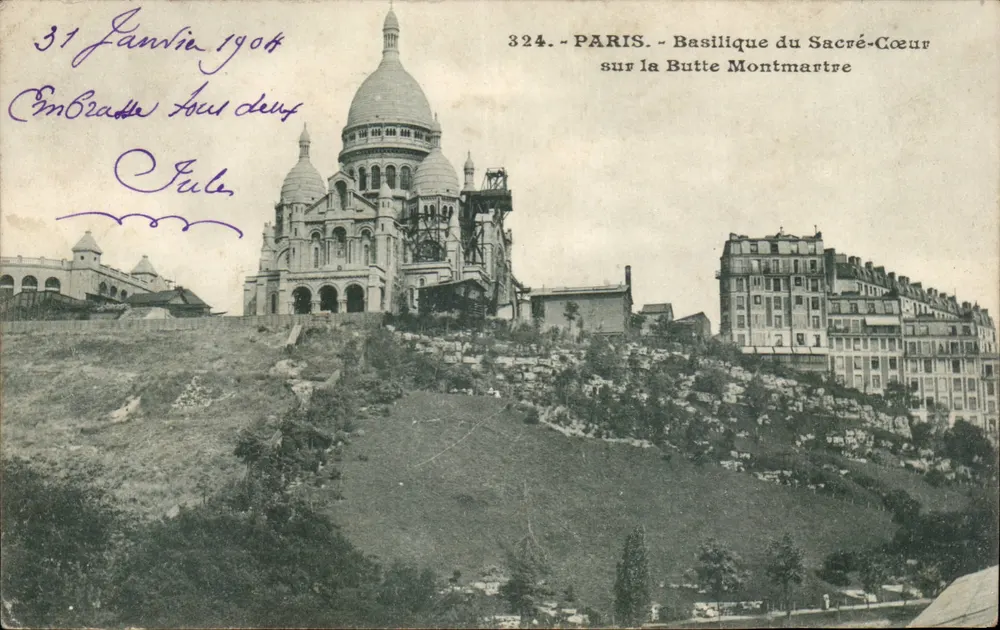 Paris - Basilika des Heiligen Herzens auf dem Montmartre-Hügel — unbekannter Verlag, Nr. 324 - Vorderseite